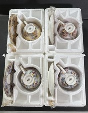 Lena Liu Glorious Chintz Bradford Exchange Tea Cup Set Lot of 4 w/ COAs picture
