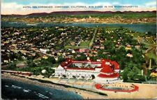 Hotel Del Coronado Ariel 1943 San Diego California Ocean Ships Homes Pool Linen picture
