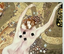 •MILO MANARA Gorgeous Pencil-Signed Print• “Girls on Cover” (Klimt Homage) picture