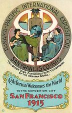 Postcard San Francisco 1915 PPIE Exposition California Welcomes The World picture
