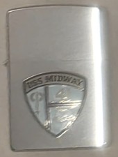 Vintage 2004 Metal Zippo Lighter, U.S.S. Midway CV-41, Aircraft Carrier Ship picture