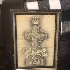 1800’s Victorian Period Framed Religious Artwork 23.25x17.25in *RARE* picture