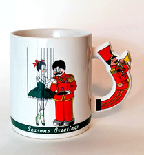 Vintage 1986 Seasons Greetings Holiday Mug Marionette Soldier The Love Mug 10oz picture