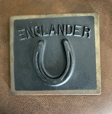 Rare Vintage Englander Wood Burning Stove Cast Iron Embossed Door Panel picture