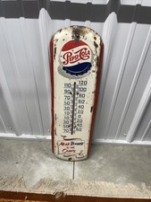 Vintage Pepsi Thermometer Metal Sign 27