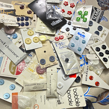 Vintage Sewing & Craft Ephemera Lot – Deadstock Button Cards, Brand Tags &l picture