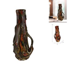 Dale Tiffany Rainier Lava Handcrafted Art Glass Sculpture, Amber/Red picture