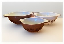 PYREX  -  Early American Cinderella Nesting Bowls  -  #'s 442, 443, 444 picture