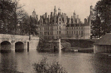 * Antique RPPC Château DE Chambord Loire Valley France Casson & Bridge c1921 picture