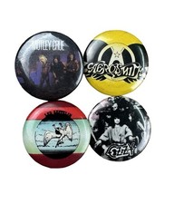 Vintage Rock Band Pinback Button Lot Motley Crue Aerosmith Led Zeppelin Ozzy 1” picture