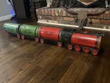 Limited Antique TASTY FOOD Advertising Cansiters Premium Tin Toy Railroad Train picture