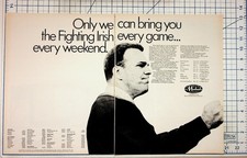 1960s Mutual Broadcasting Notre Dame Fighting Irish Football Schedule Ad picture