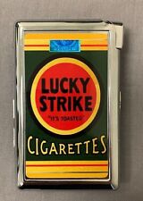 Lucky Strike Vintage Ad Image Cigarette Case with lighter ID Holder Wallet LS02  picture