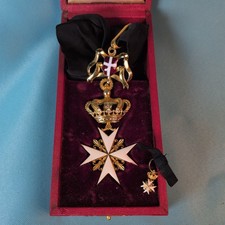 Order of Malta Magistral Commander Cross D&C Dieges & Clust Cased w/ Miniature picture