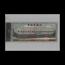 Full Length Matchbook Cover Toto's Dine & Dance Northampton MA picture