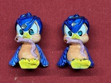 Vintage Kreiss Bluebird with Worm Salt & Pepper Shakers Rhinestone Eyes 1950s picture