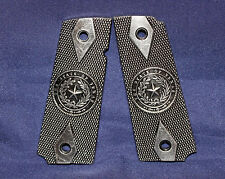1911 Texas State Seal Metal Pistol Grips  M1911 Clone models 3-1/16 Pewter Grips picture