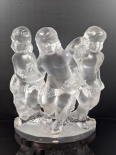 Lalique Luxembourg Three Cherub Frosted Crystal Figurine picture