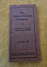 Detroit Edison Co. January 1928 General Rates Light And Power Booklet 6