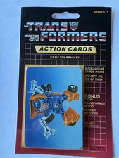 1985 Transformers Hasbro Action  BLUE Huffer #22 On Top Unopened Sealed Pack picture