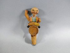 Vintage 1930S ANRI Italian Hand Carved Mechanical Bottle Stopper picture