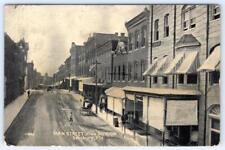 1907 SALISBURY MD MAIN STREET FROM DIVISION ST BICYCLE HORSE BUGGY POSTCARD picture