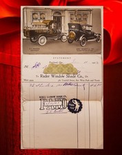 Collectible Antique Invoice Ephemera Paper Graphic 1923 Oregon Glossy Autos picture