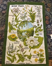 VTG LAMONT Nature Ramble Linen Cotton Tea Towel Water Plants Nature Botany picture
