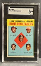 1963 Topps N.L. Home Run Leaders #3 SGC 5 Aaron Mays Robinson Banks Cepeda picture