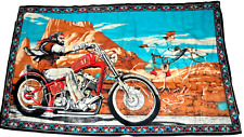 Vintage Easyrider David Dave Mann Art Wall Tapestry Harley Davidson Ghost Rider picture