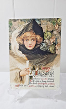 Halloween Reverse Glass Transfer Witch John Winsch Sam Schmucker 6x8 picture