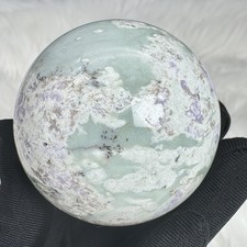 1pc 60-70mm Natural Auspicious Jade Sphere Healing Crystal Decor Home Ball Gift picture