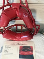 Johnny Bench Autograph Signed Old School Catchers Mask - James Spence LOA w/CERT picture