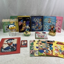Vintage Disney Donald Duck Collectibles Lot Music Figure Puzzle Comics Hardees + picture
