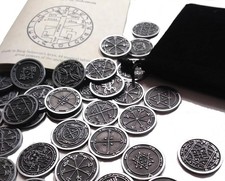 King Solomon's 44 Pentacle Metal Coin Talismans Set All The Planetary Seals f... picture