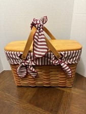 Longaberger American Craft Traditions Handwoven Picnic Basket. Ohio USA Made picture