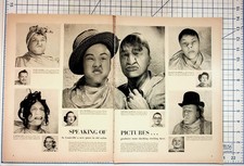 1940s-50s Magazine Page Stocking Faces Funny Photos Louisville KY Ephemera picture