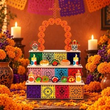 Halloween Day of the Dead Ofrenda Altar 3-Tier Kit - Mini Dia de Muertos picture