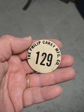 Vintage 1940s Philip Carey Mfg Co Cincinnati OH Ohio Advertising Employee ID Pin picture