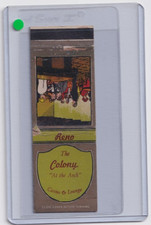 THE COLONY CLUB - 1946 gaming matchcover - RENO, Nevada picture
