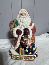 Tre AMI Inc Old World Santa with Toy Bag & Wreath Cookie Jar picture
