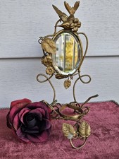 Antique French Victorian Beveled Mirror Vanity Stand/jewelry Holder picture