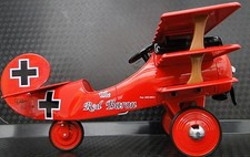 Vintage Mid-Century Modernism Red Barron Pre WW2 Plane Antique Metal Airplane picture