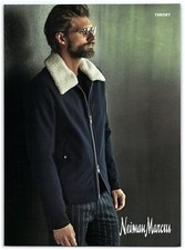 PRINT AD, 2017 Neiman Marcus Theory Zip Up Jacket Stripped Pants Sunglasses picture