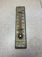 RARE Antique Vintage WINCHESTER REPEATING ARMS COMPANY Thermometer Wood Metal picture