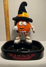 M&M Orange Character Halloween Candy Dish Animated Talking Witch 2000s Dispenser picture