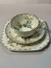Tuscan China England Tea Cup Saucer Sandwich Plate Trio Vintage picture