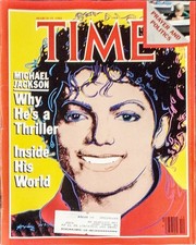 1984 Michael Jackson TIME Magazine Andy Warhol Framed Original Thriller Pop Art picture