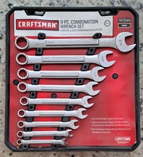 Craftsman USA 9pc SAE Combination Wrench Set 47044 New picture