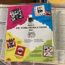Original 13 1/4 By 10 3/4” 1986 Dr York Productions￼ Album Ad FLYER picture